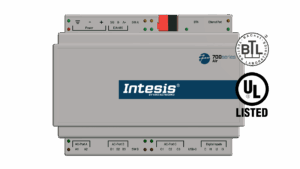 Intesis gateway for Fujitsu to BACnet, Modbus, KNX, MQTT or Home Automation systems. It supports up to 4 indoor units.