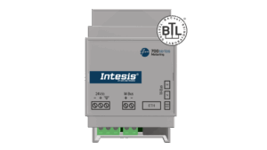 Intesis Protocol converter M-Bus to BACnet/IP or Modbus TCP. Capacity: up to 20 M-Bus meters